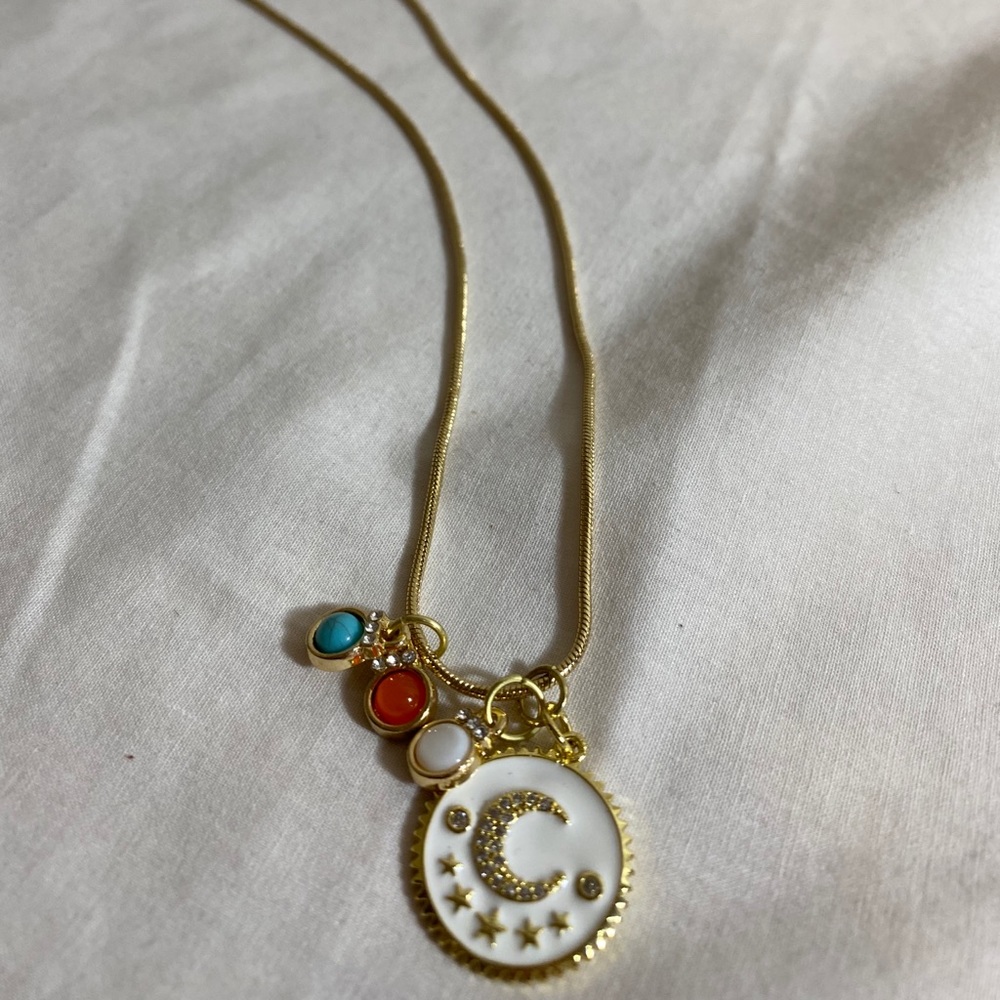 Gold plated moon necklace ✨